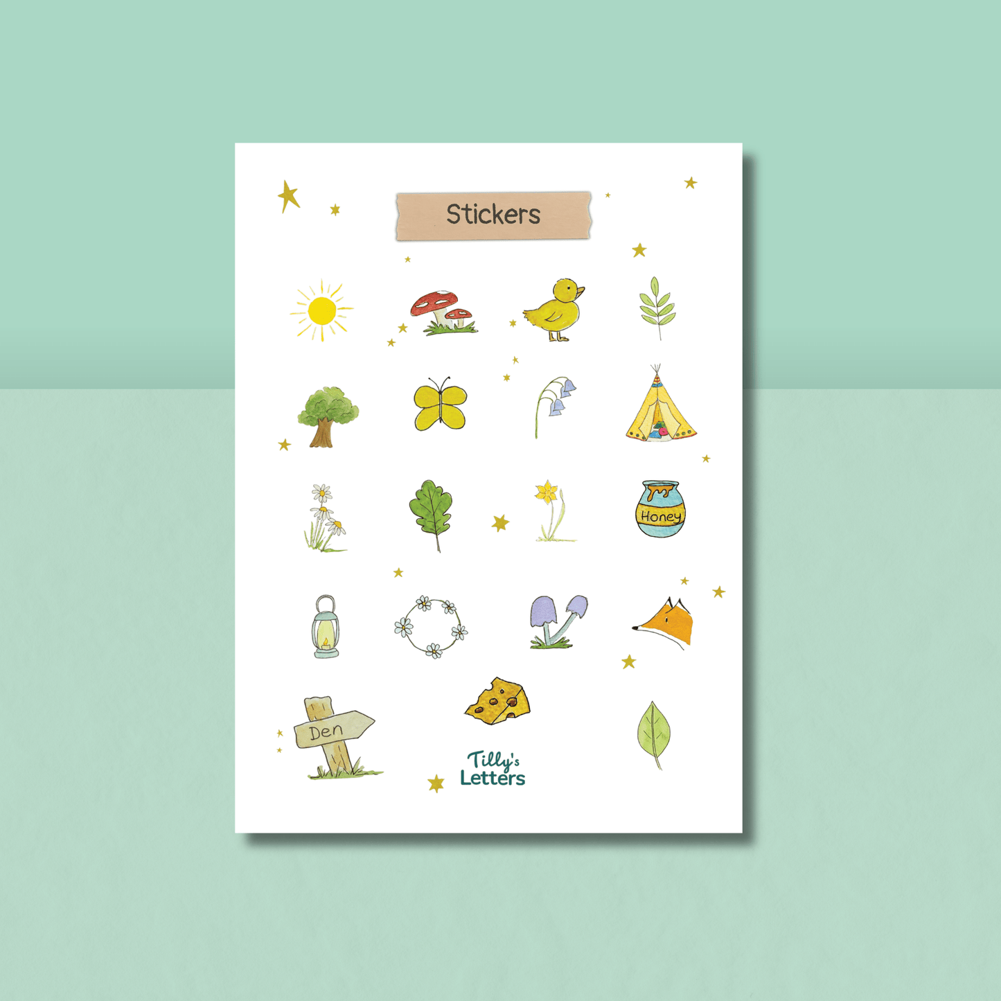 May - Den Building Sticker Sheet - Tilly's Letters