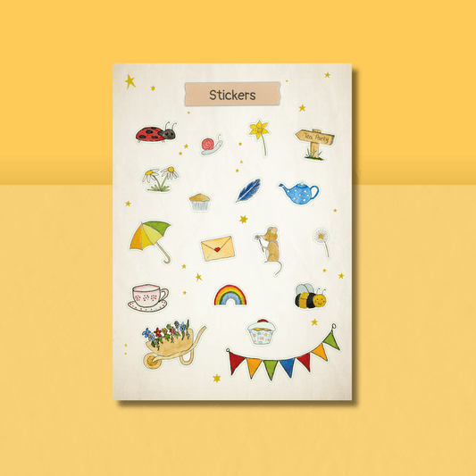April - Teaparty Sticker Sheet - Tilly's Letters