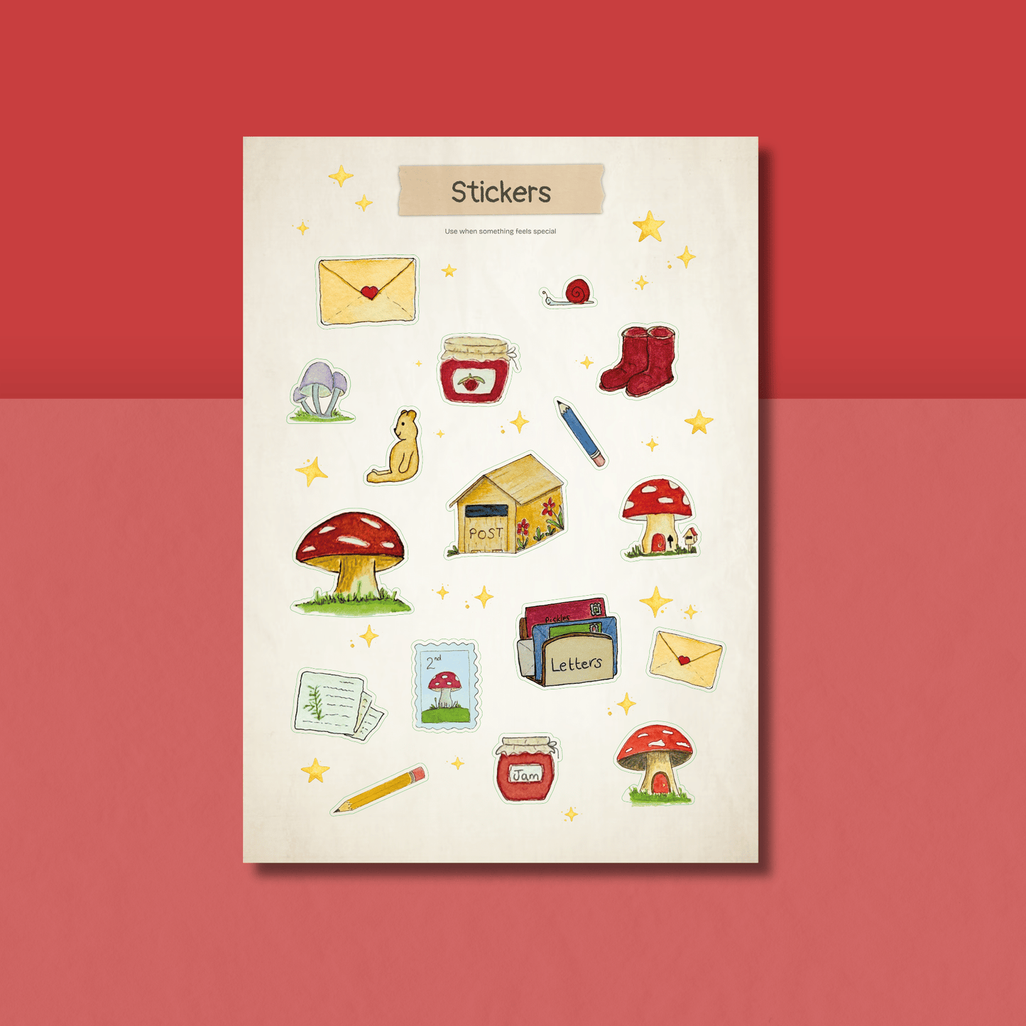 March - Sending Post Sticker Sheet - Tilly's Letters