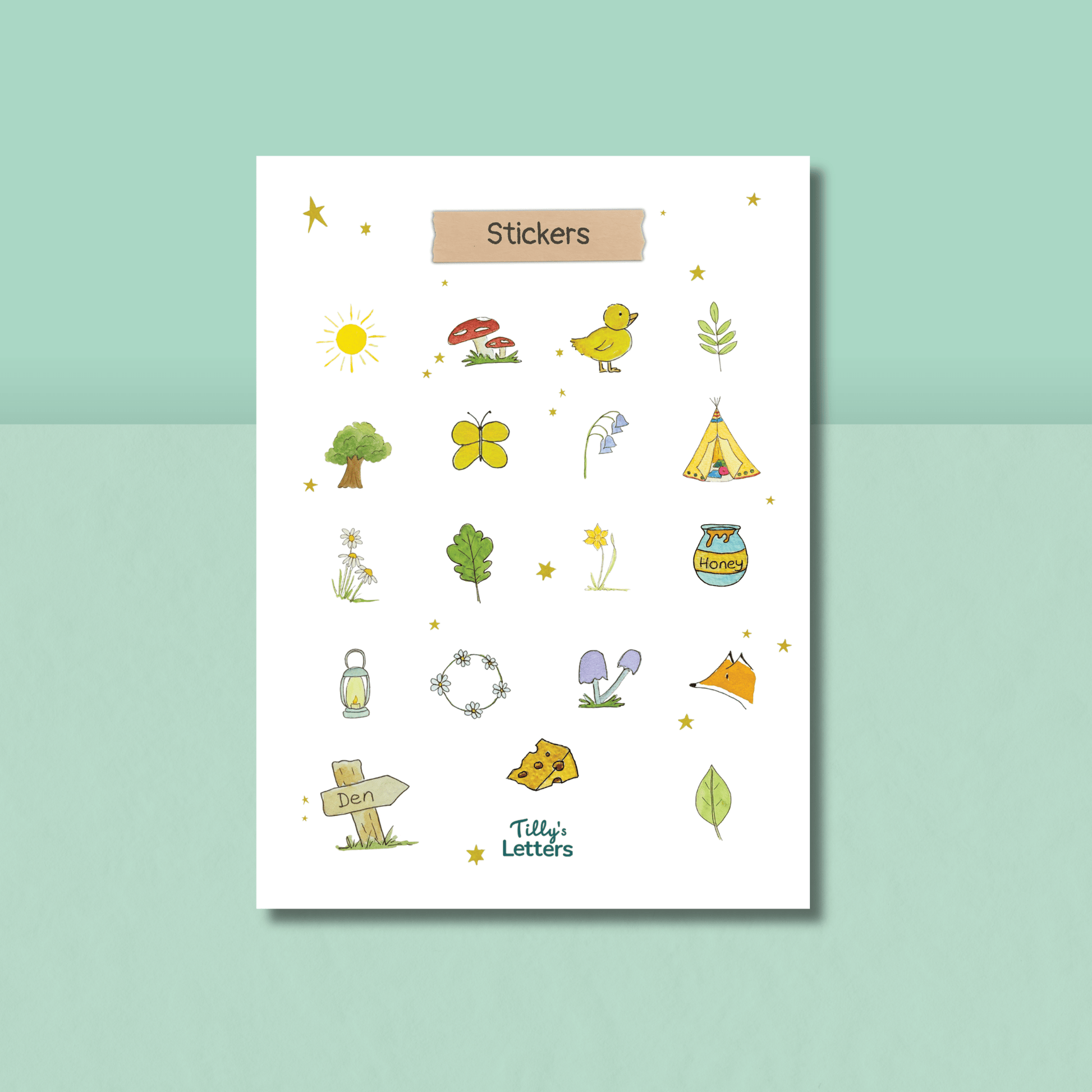 May - Den Building Sticker Sheet - Tilly's Letters